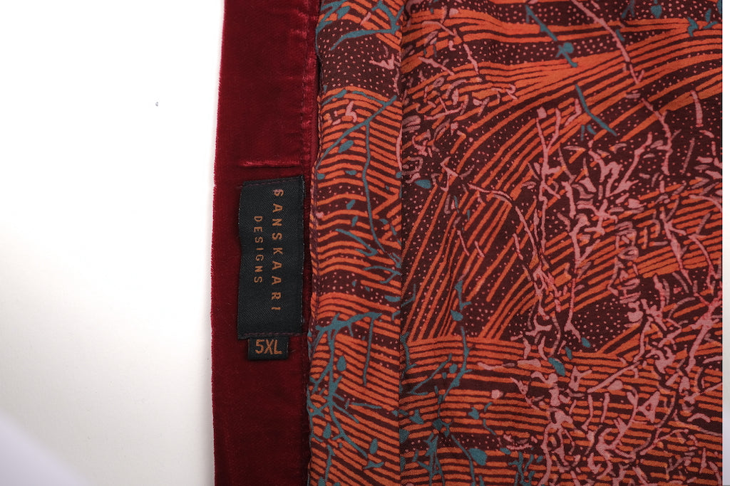 Sarno Reversible Velvet Duster - 5XL